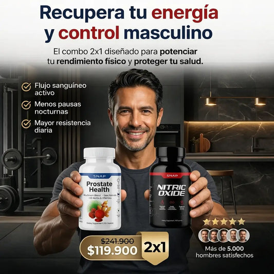 Óxido Nítrico™ + Prostate Health en pack 2x1: Rendimiento, energía y salud masculina