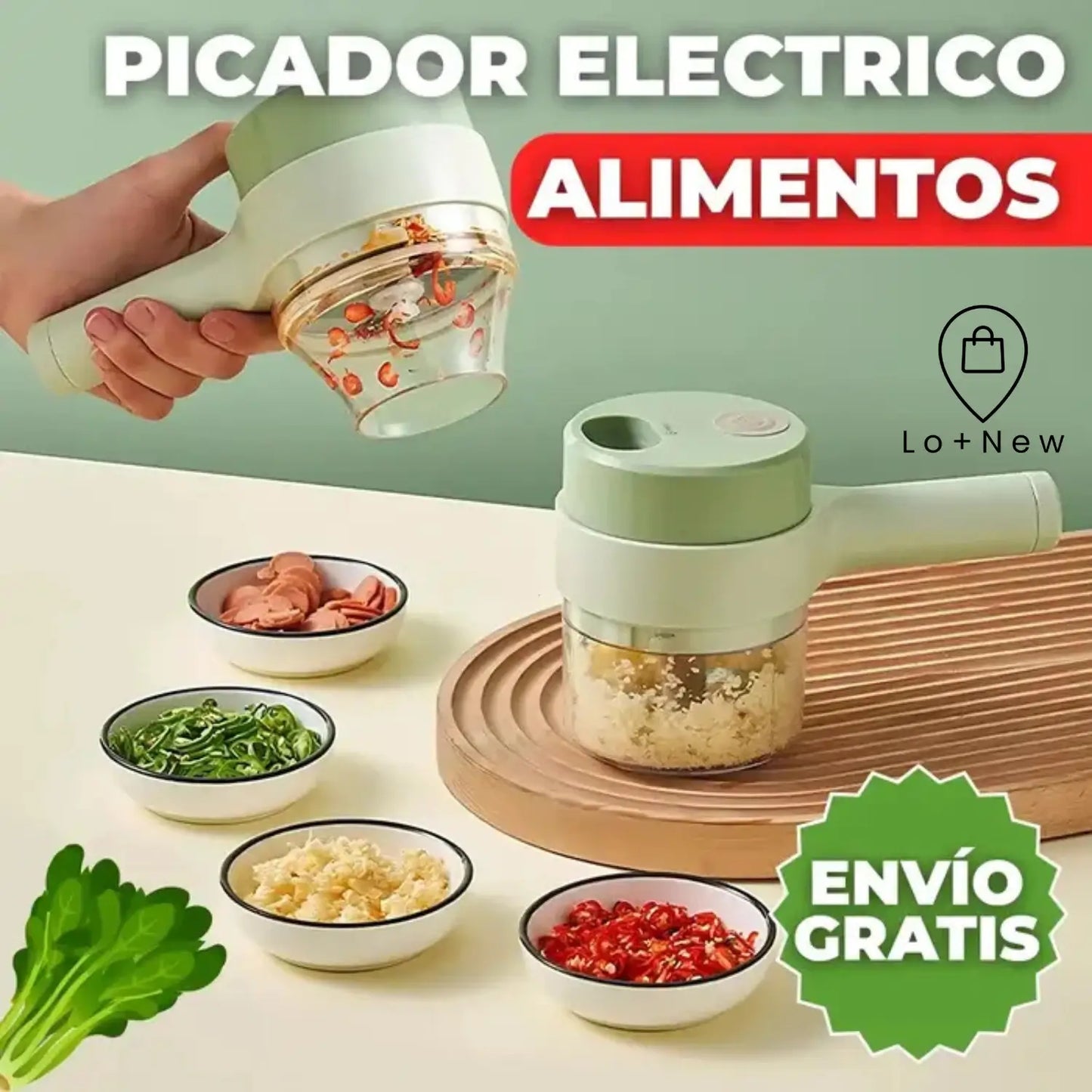 Cortador y Picador Eléctrico: Cocina más rápido, sin cansarte y con resultados perfectos
