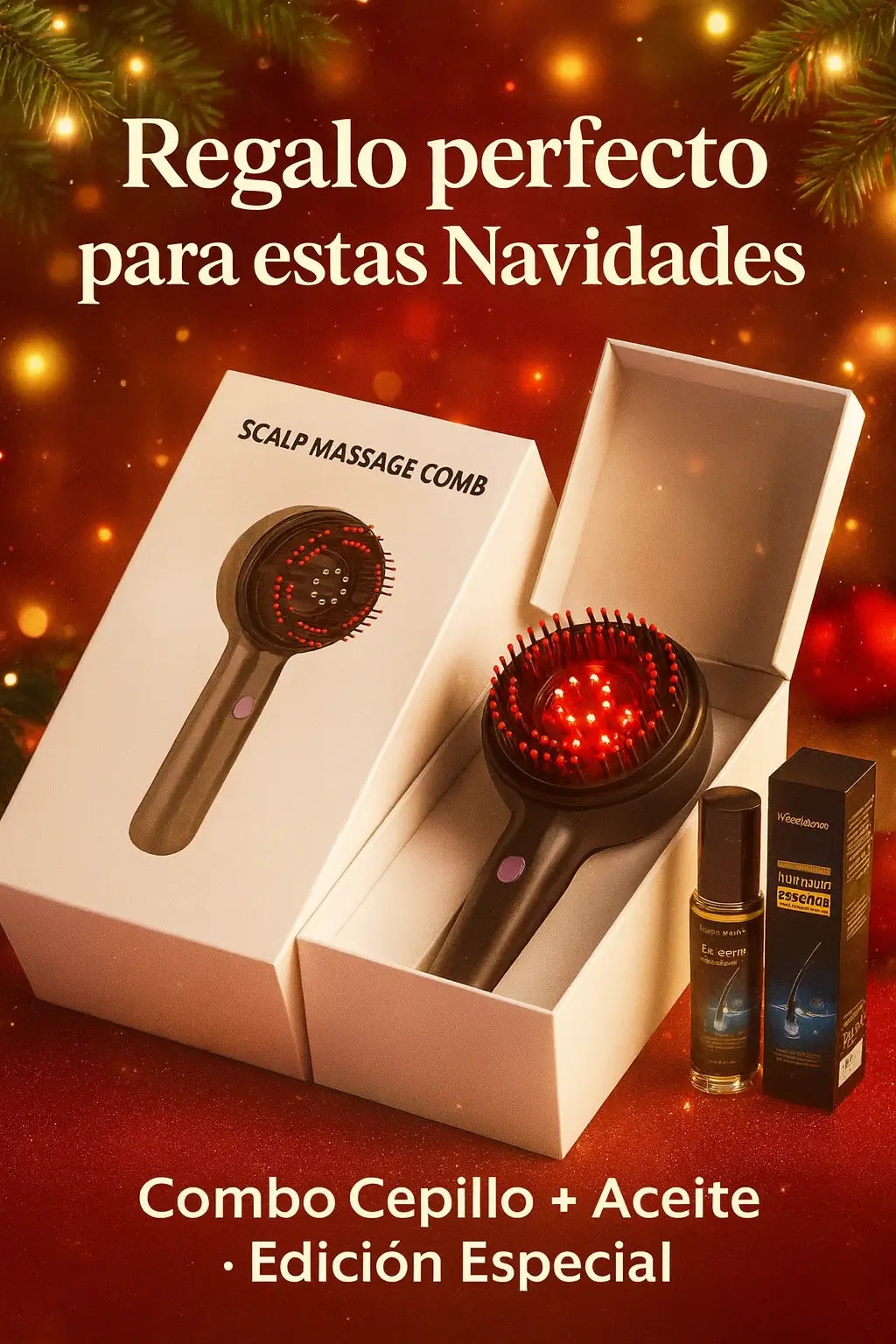 Combo Masajeador Capilar + Aceite Crecimiento