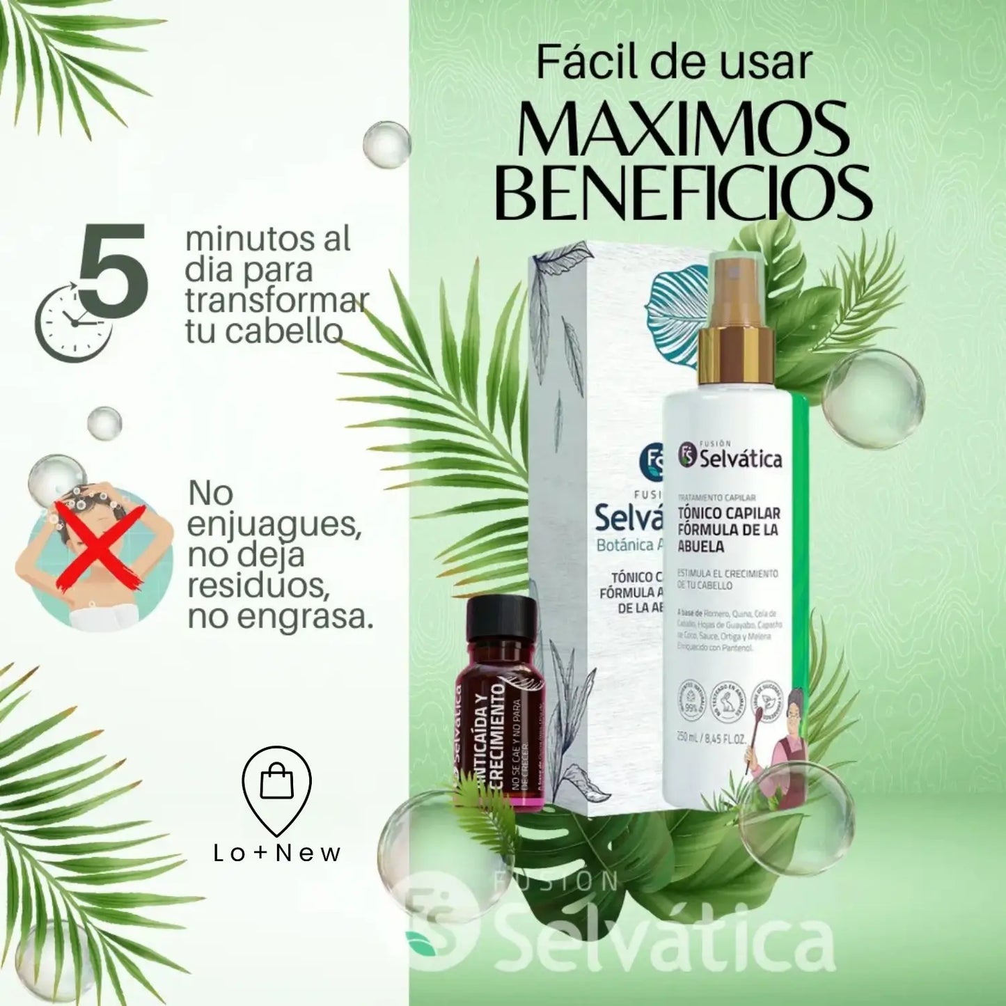 Dúo Herbal Anticaída: Recupera la fuerza de tu cabello con el secreto mejor guardado de la naturaleza